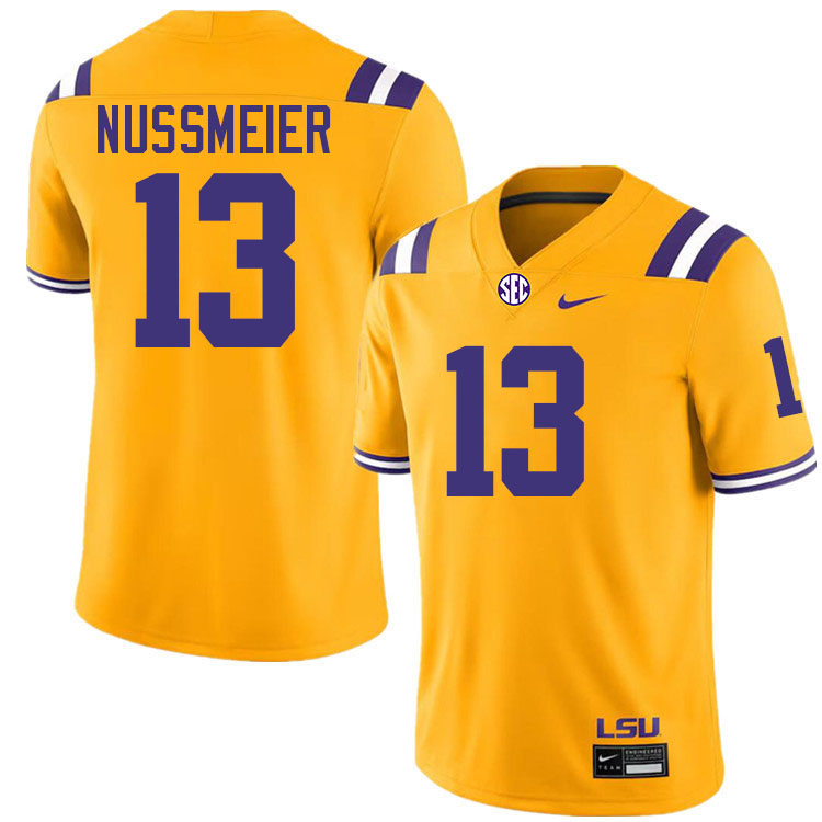 Garrett Nussmeier LSU Tigers Jersey,Louisiana State University Tigers Football Jersey-Gold